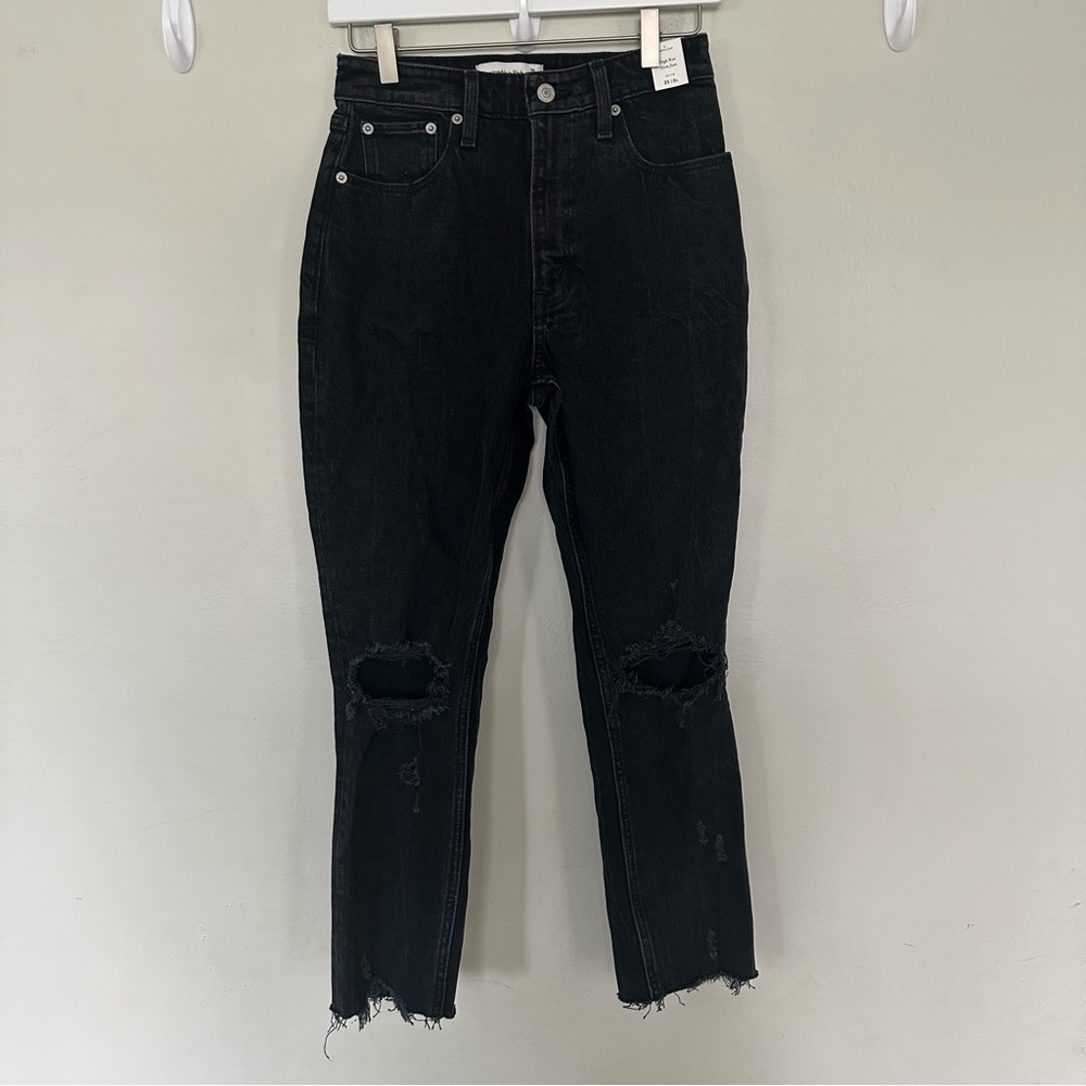 Abercrombie & Fitch High Rise The‎ Mom Jean Curve Love Size 25 Short